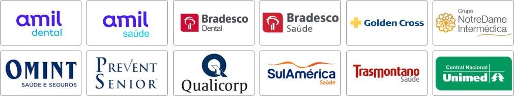 Amil saúde, bradesco saúde, golden cross, Notredame Intermédina, omint, Prevent Senior, qualicorp, Sul America, transmontano, Unimed